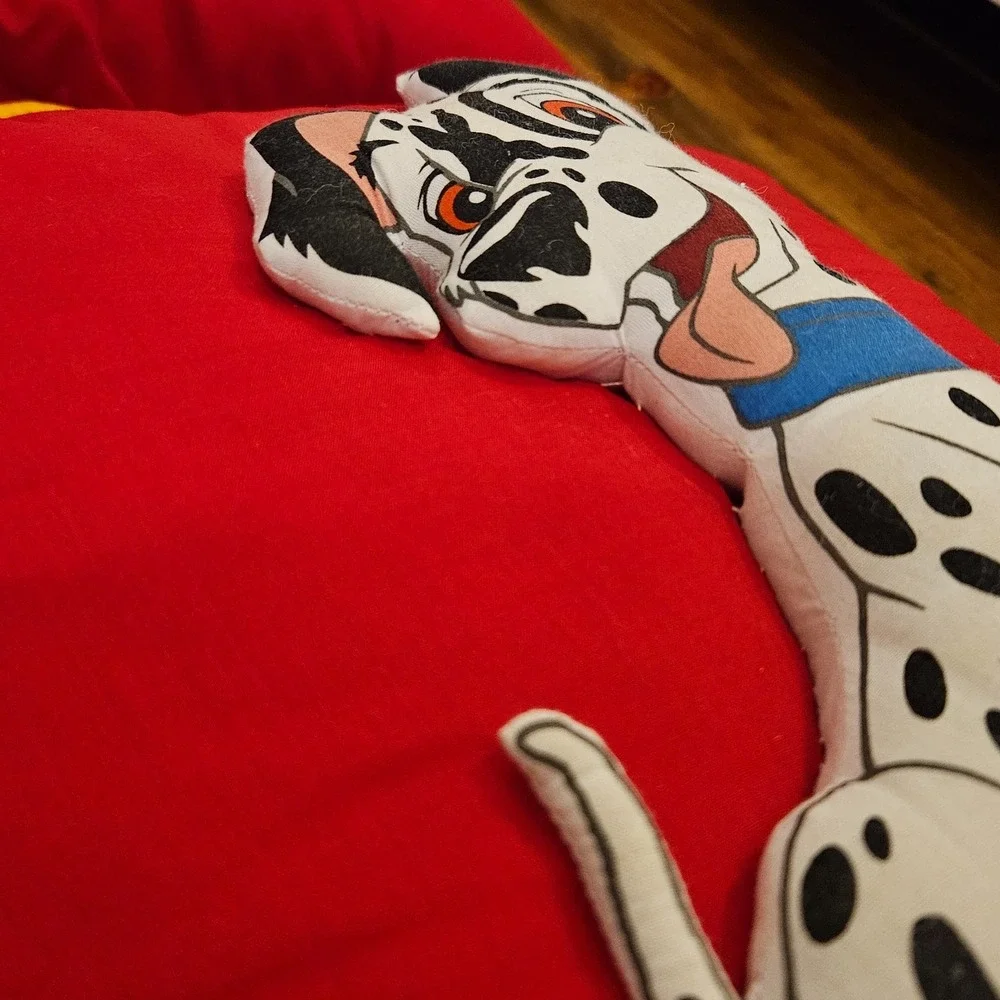 Vintage 101 Dalmatians 3D Throw Pillow Set Pair Red Accent Pillows